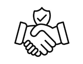 Handshake and shield icon