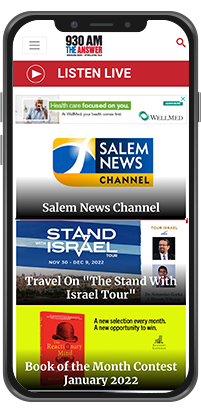 A mobile device featuring a San Antonio radio website
