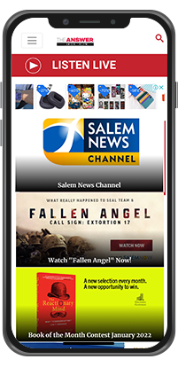 A mobile device featuring a Pittsburgh radio website