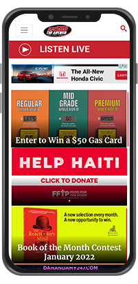 A mobile device featuring a Chicago radio website