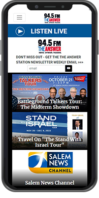 A mobile device featuring a Dayton radio website