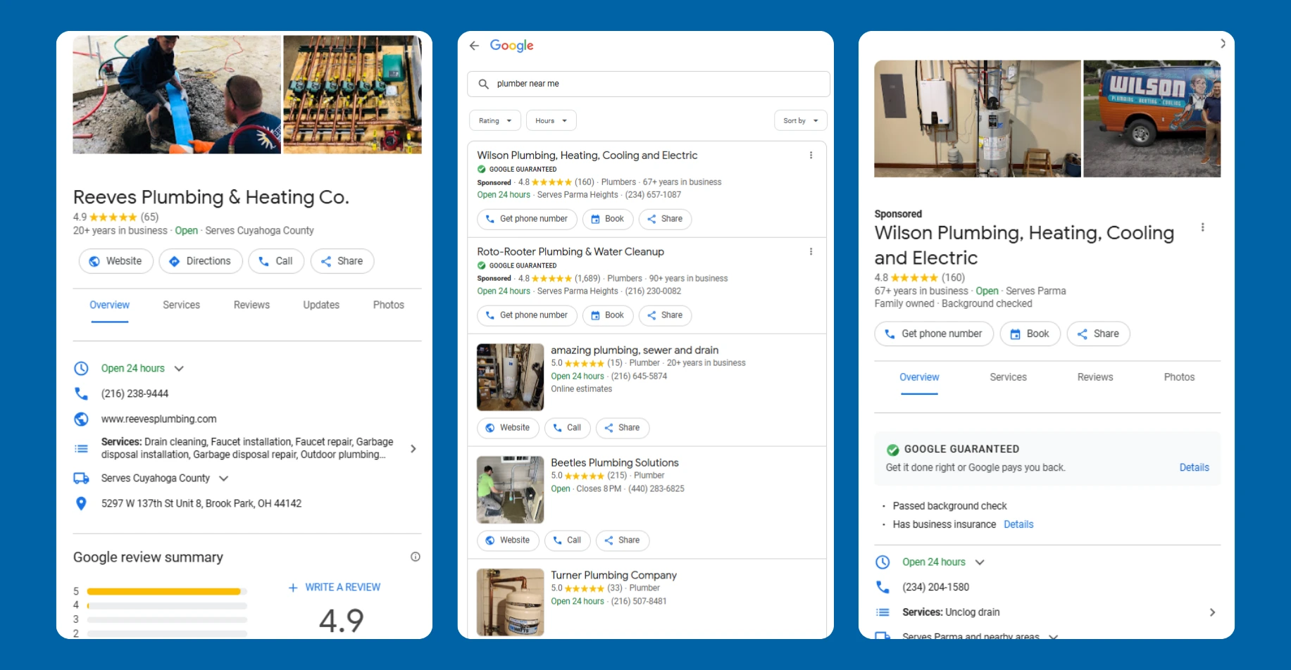 Google Business Profile examples