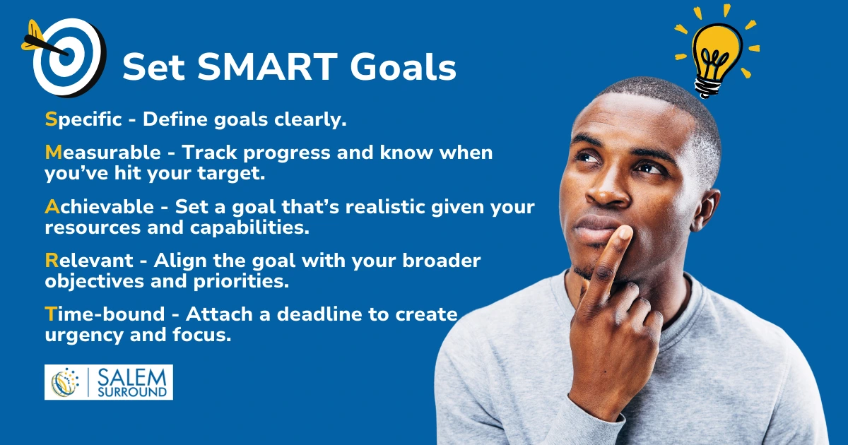 SMART goals infographic by salem surround