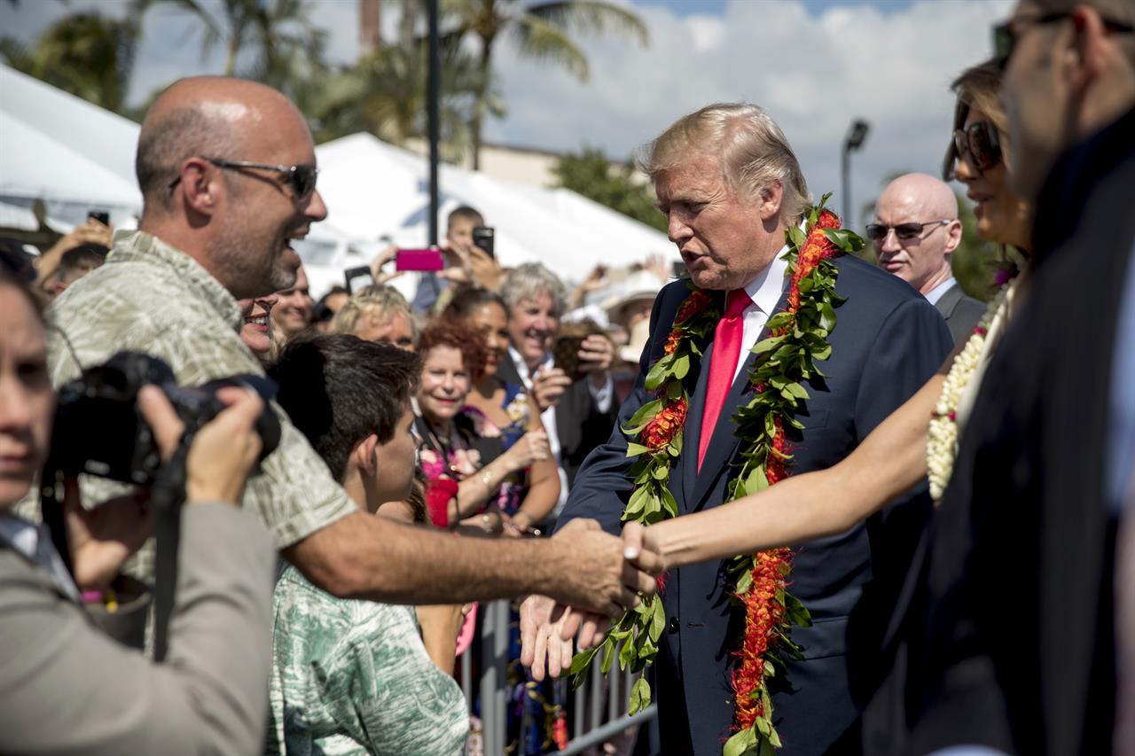 Trump Visits Pearl Harbor, USS Arizona Memorial - Sacramento, CA