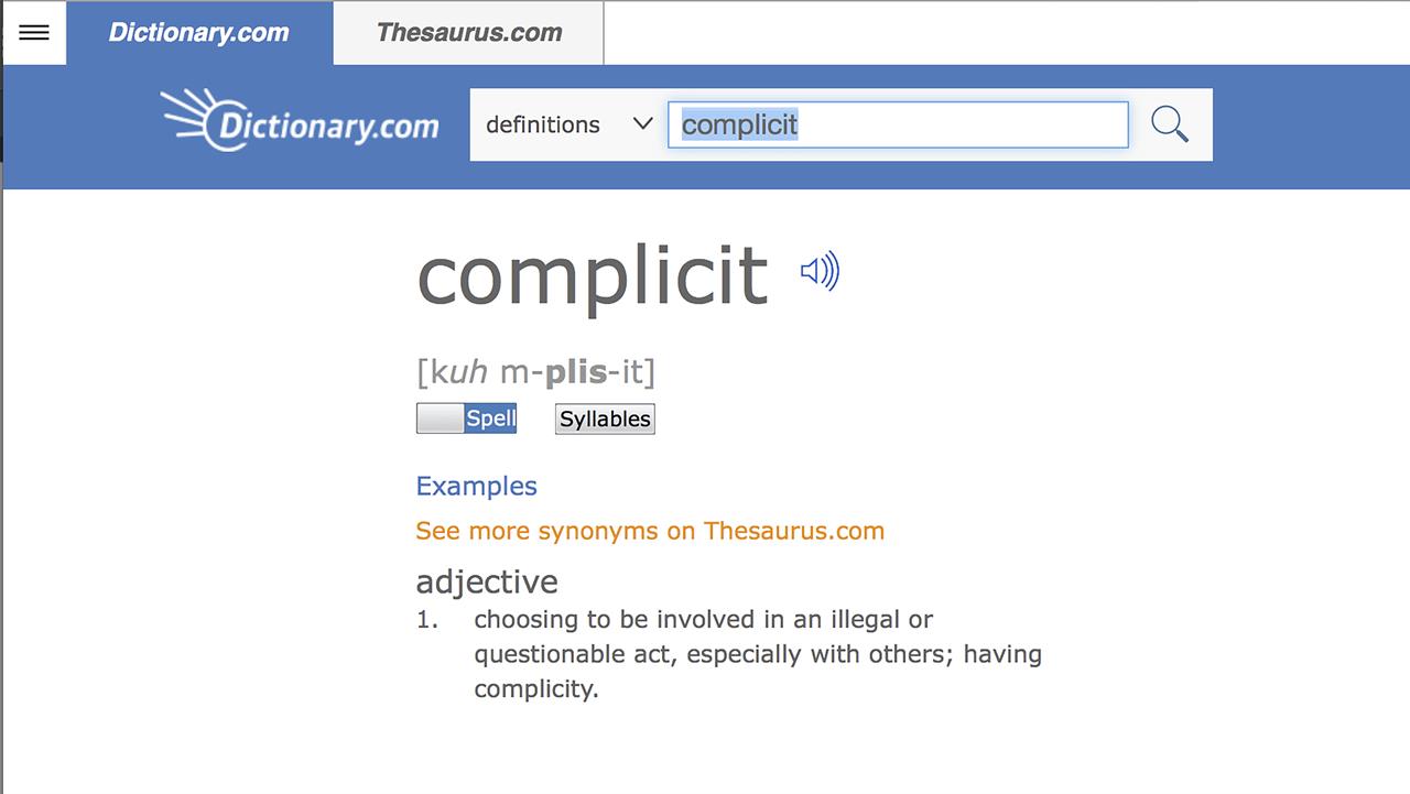 Dictionary Com Chooses Complicit As Its Word Of The Year Am