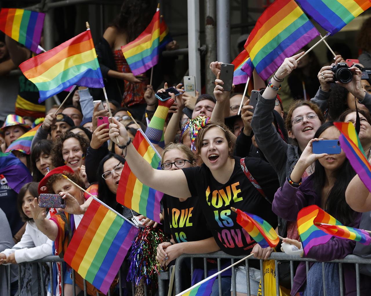 Celebration, defiance mix at New York City gay pride ...