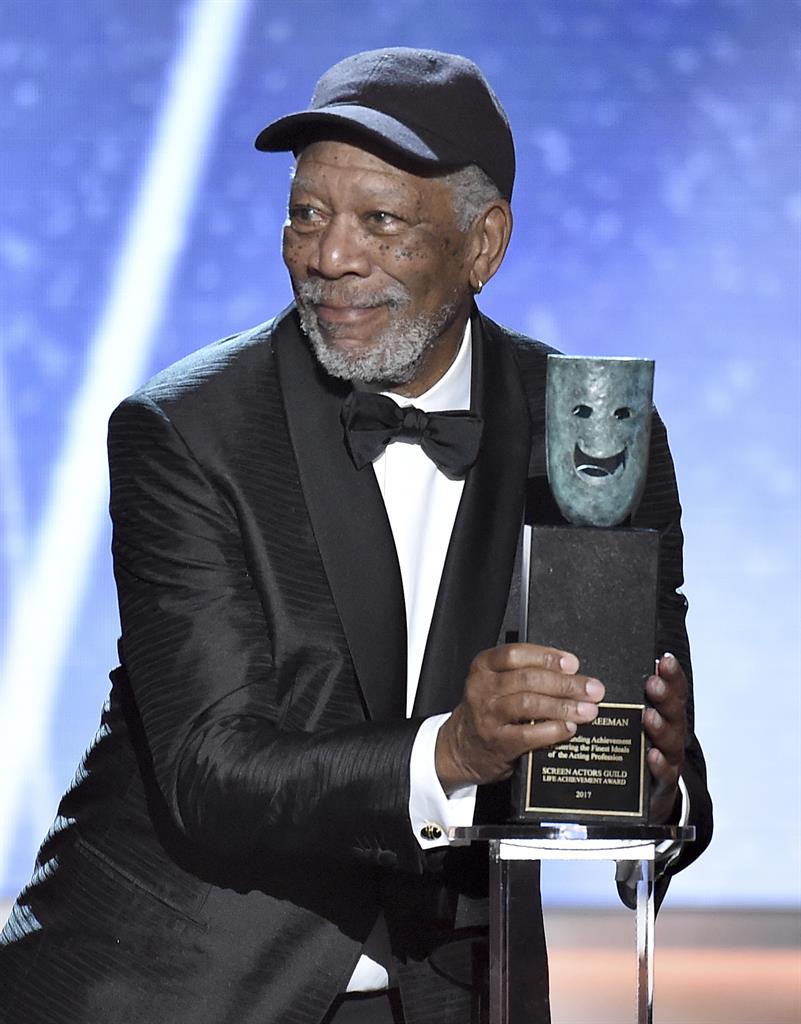 Freeman accepts life achievement honors at SAG Awards The