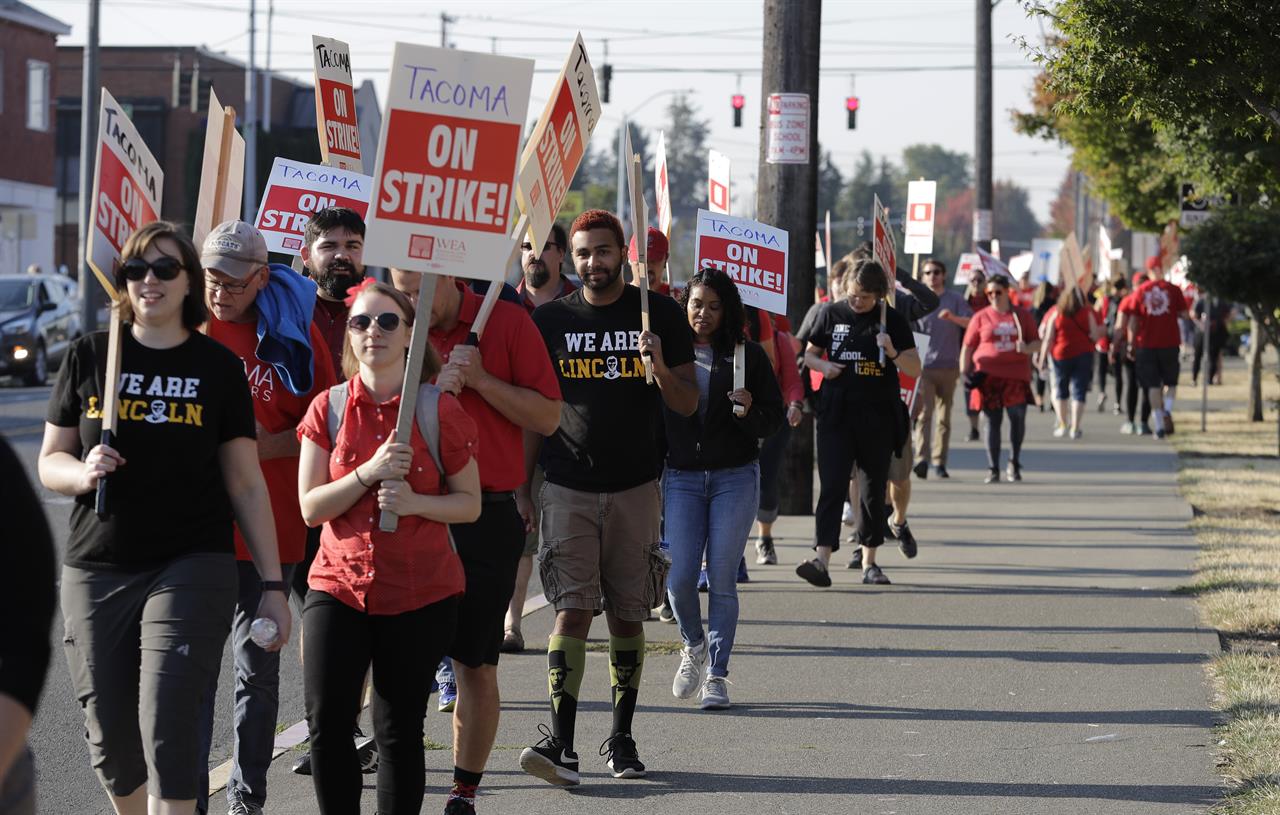 Teacher strikes, unrest hit West Coast as unions flex muscle | AM 1440 ...