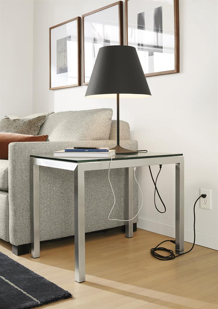 Right At Home Furniture With Ports And Plugs To Connect You Kdow This Photo Provided By Room Board Shows The Portica End Table From Which Comes Both Standard And In A C Shaped Version Can Be Useful