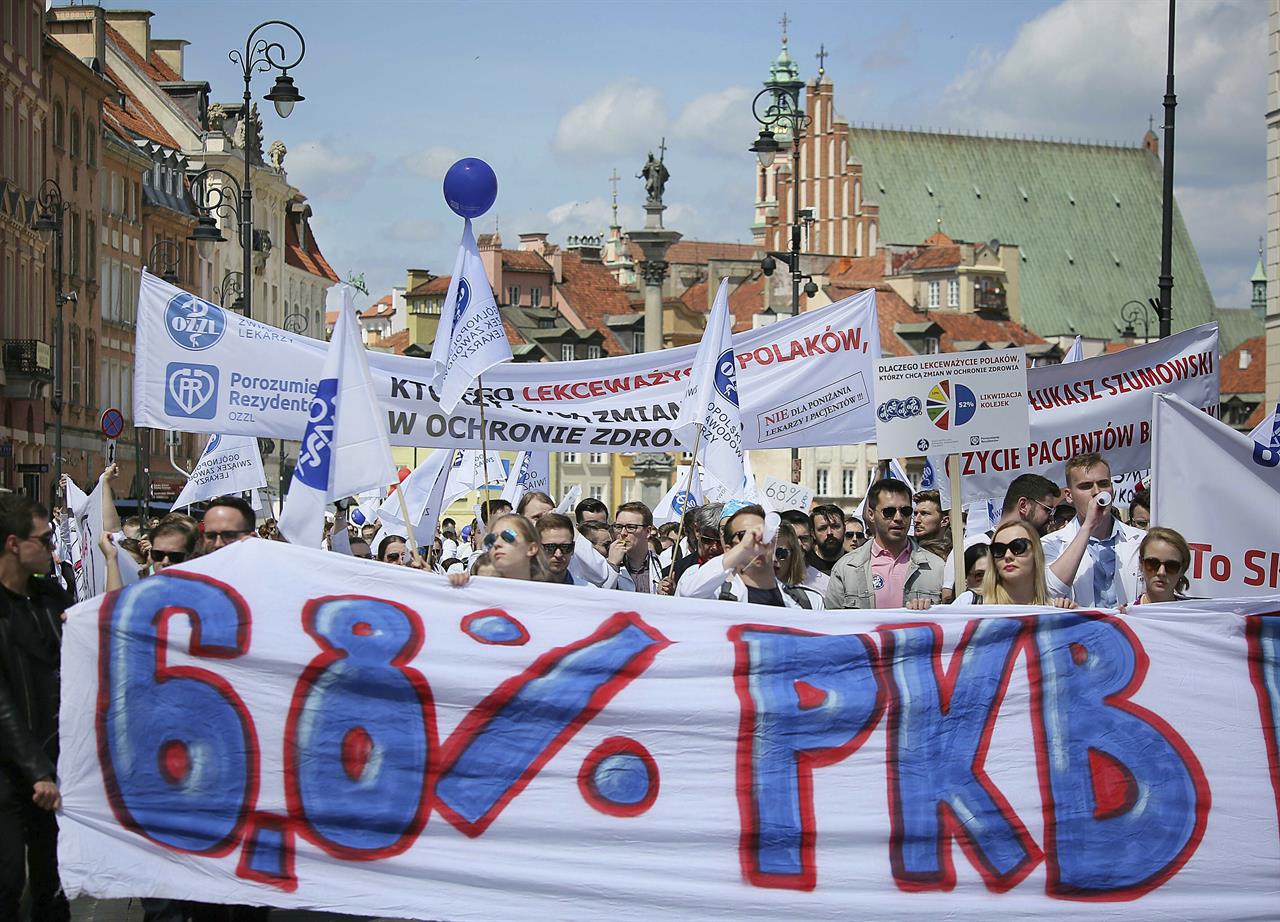 Poland S Doctors March To Demand More Health Care Funding The