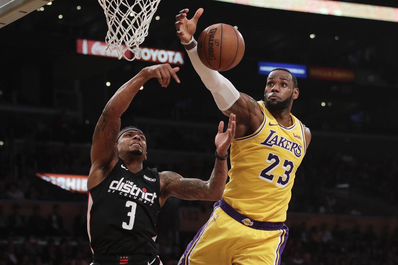 LeBron leads Lakers past Wiz 124-106 