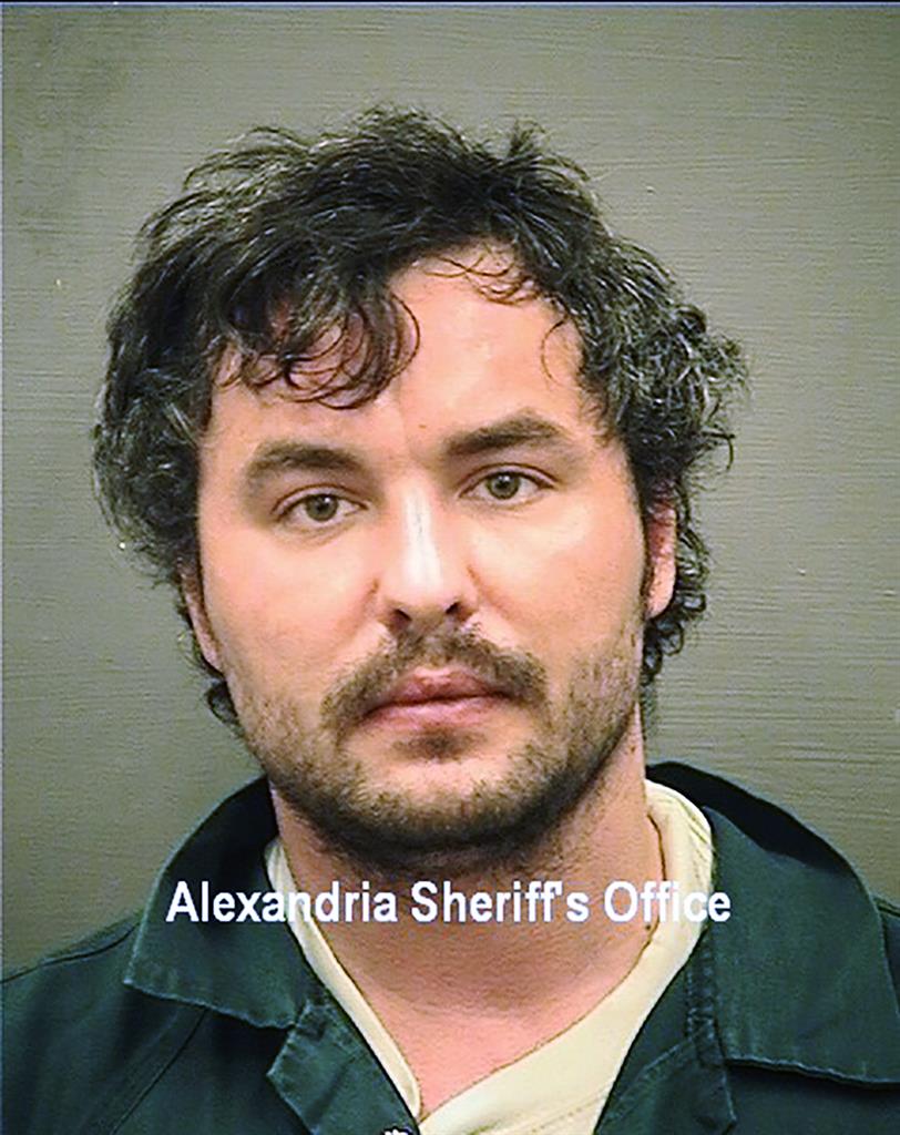 FILE - This file photo, date not known, provided by the Alexandria Sheriff's Office in Virginia shows William Burgamy. Burgamy and Hyrum Wilson could each face a decade or more in prison when they are sentenced for a convoluted plot to firebomb a competing pharmacy so they could divert more prescription narcotics to the black market. Burgamy, of Hanover, Md., and Hyrum Wilson of Auburn, Neb., each pleaded guilty to their respective roles in the conspiracy earlier this year in federal court in Virginia. (Alexandria Sheriff's Office via AP, File)