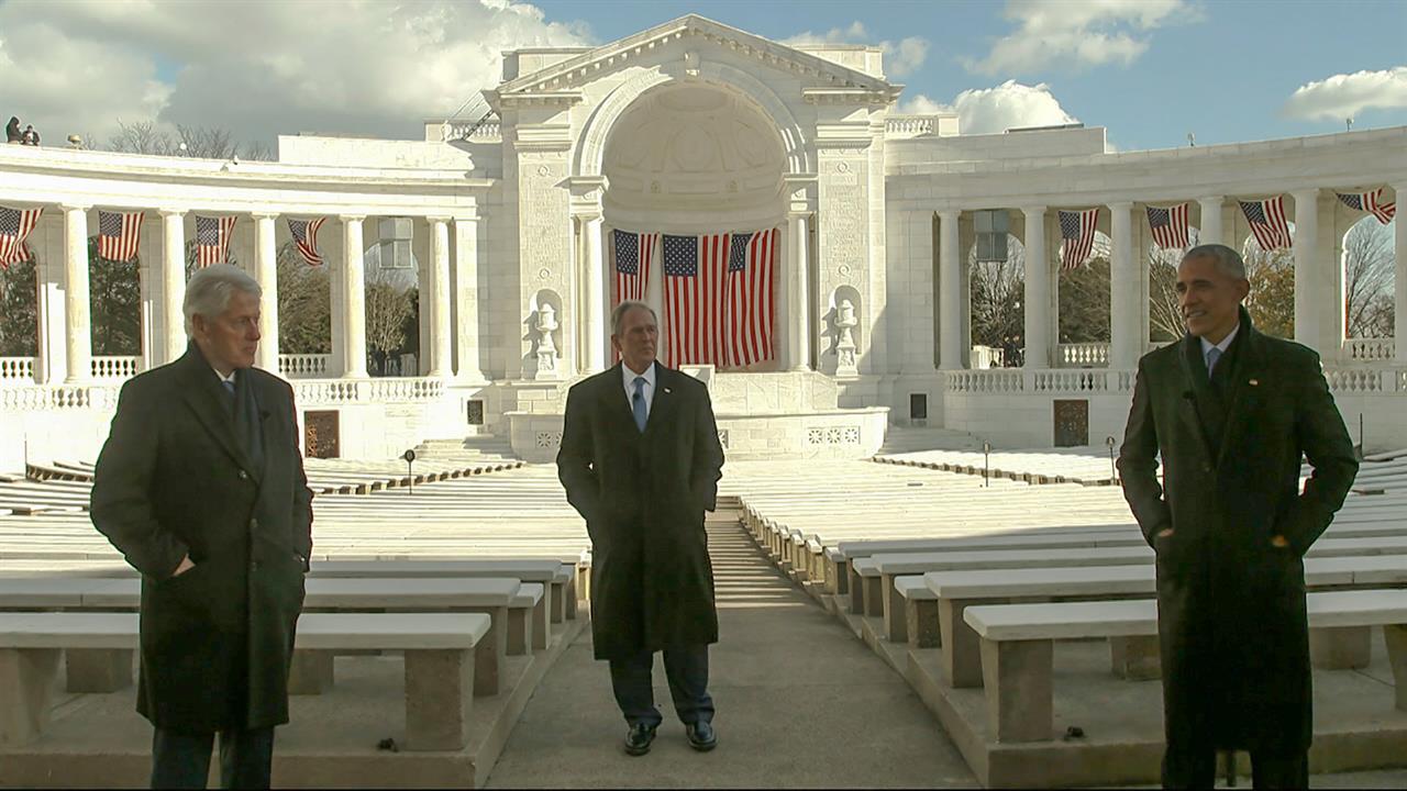 In this image from video, former President Bill Clinton, former President George W. Bush and former President Barack Obama speak during a Celebrating America concert on Wednesday, Jan. 20, 2021, part of the 59th Inauguration Day events for President Joe Biden who was sworn in as the 46th president of the United States. Donald Trump is shunning the "ex-presidents club" and the feeling is mutual. Trump is not an easy fit for the group of former commanders in chief who revere the presidency enough to put aside their often bitter political differences (Biden Inaugural Committee via AP)