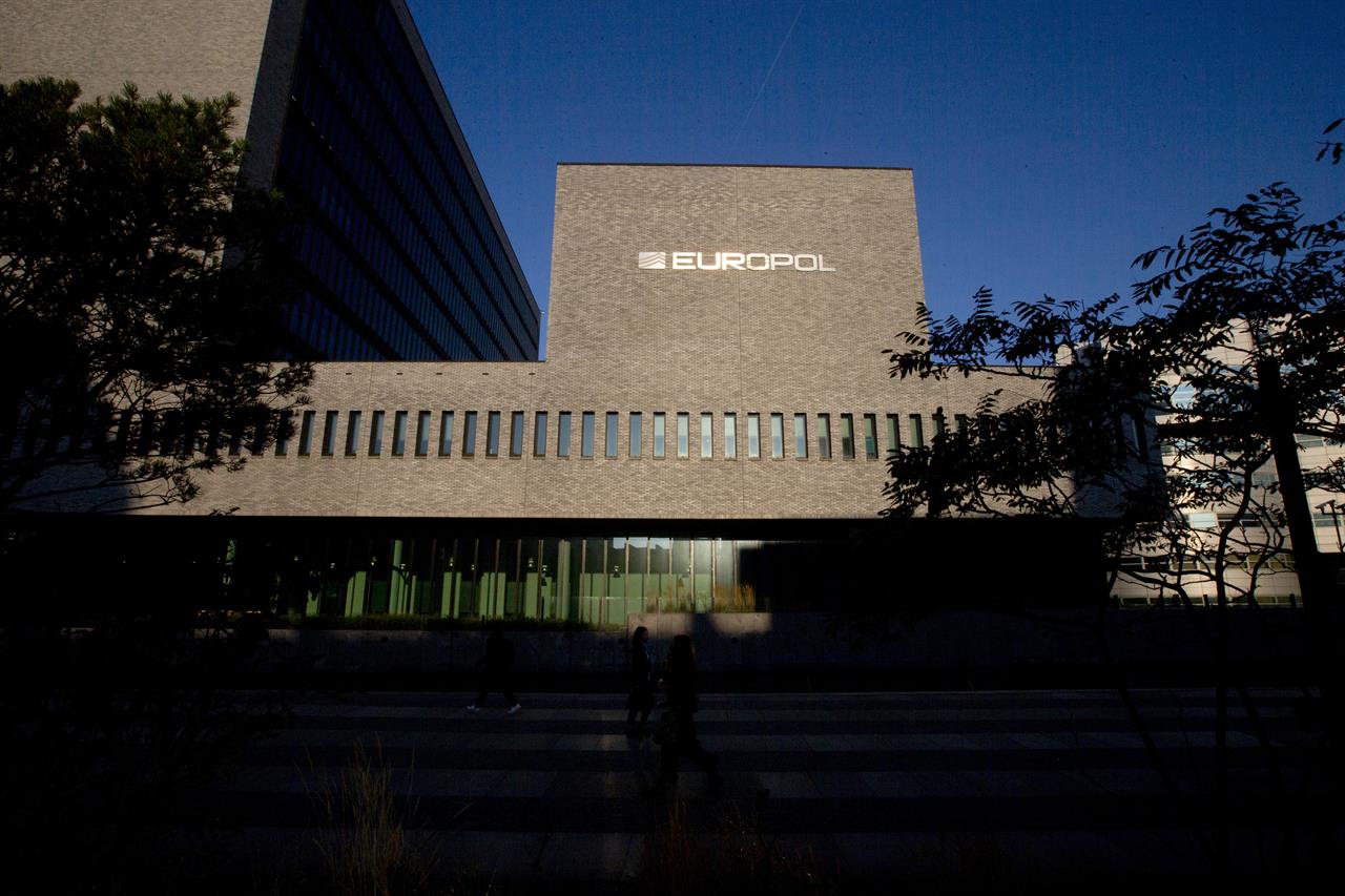 FILE - In this file photo dated Wednesday, Oct. 10, 2018, the Europol headquarters building in The Hague, Netherlands. European Europol and North American cyber cops have joined forces Wednesday Jan. 27, 2021, to disrupt what may be the world's largest network for seeding malware infections, striking a major blow against criminal gangs that have been using it for years to install ransomware in extortion schemes, steal data and engage in financial theft.(AP Photo/Peter Dejong, FILE)