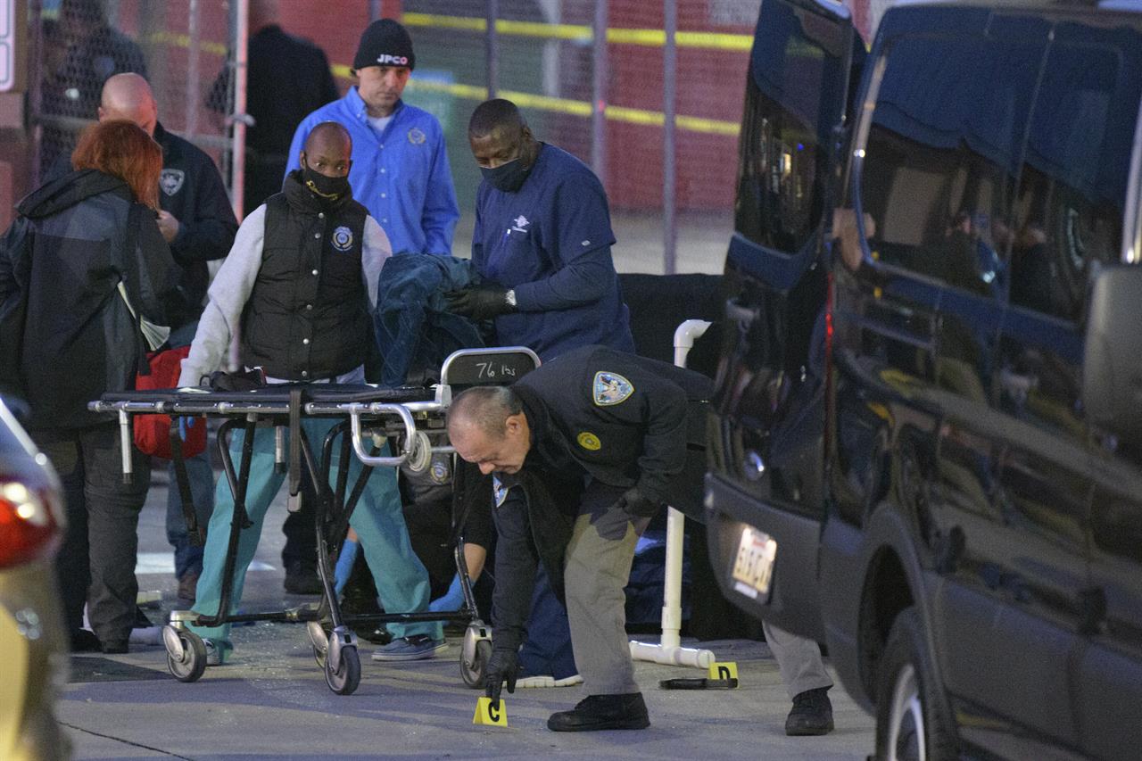 Jefferson Parish Sheriff's Office and Bureau of Alcohol, Tobacco, Firearms and Explosives: ATF investigators look at evidence at the scene of a multiple fatality shooting at the Jefferson Gun Outlet in Metairie, La. Saturday, Feb. 20, 2021. A person went into a gun store and shooting range in a New Orleans suburb and fatally shot two people Saturday, causing customers and staff to open fire on the shooter, said a sheriff. The shooter also died..(AP Photo/Matthew Hinton)