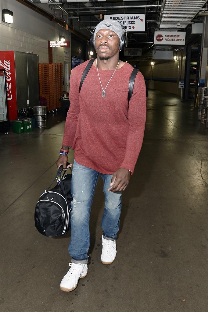 FILE- In this Oct. 25, 2015 file photo, Atlanta Falcons defensive back Phillip Adams arrives for an NFL football game against the Tennessee Titans, in Nashville, Tenn. The gunman who killed multiple people including a prominent doctor in South Carolina was the former NFL pro, who killed himself early Thursday, April 8, 2021, according to a source who was briefed on the investigation. (AP Photo/Mark Zaleski, File)
