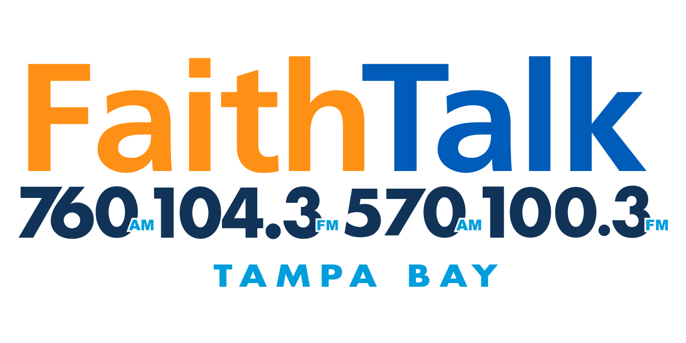 Logo for FaithTalk 570AM  760AM 910AM 100.3FM  102.1FM 104.3FM